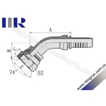 45 Degree GB Metric Female Swaged Hose Fittings (20741)